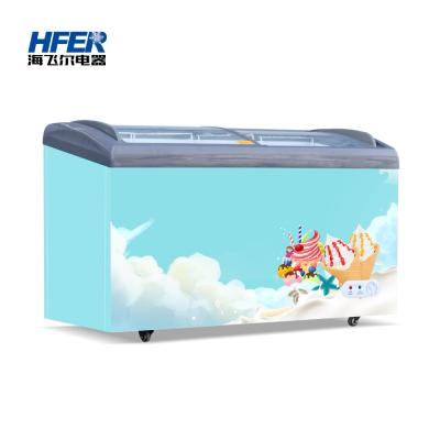 China Single-temperature energy saving and noise reduction commercial ice cream freezer for glass door display for sale