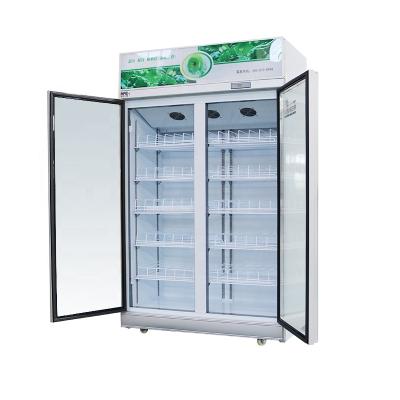 China Wholesale 1000L Single-temperature Air Cooling Transparent Glass Door Vertical Freezer Refrigerator Display for sale