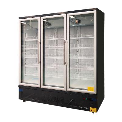 China Hot Selling Single-temperature 1500L Air Cooling Upright Display Fridge Freezer 3 Door Refrigerator For Sale for sale