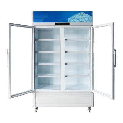 China Freezer Good Quality Double Door Refrigerator Showcase Fridge Single-temperature Display Cold Drinks Fridge for sale