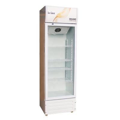 China Single-temperature Wholesale 279L Air Cooling Display Cabinet Fridge Freezer and Fridge Single Door Refrigerator for sale