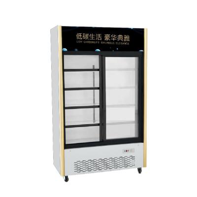 Cina High cost performance of Single-temperature double glass doors commercial drink cooler dispiay for supermarket in vendita