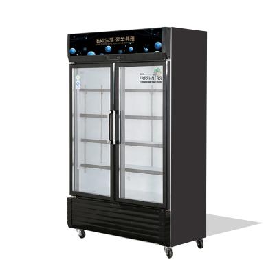 China 2021 Single-Temperature Brand Compressor 708L Glass Door Pepsi Refrigerator Freezer Direct Cooling Cooler Double Door à venda