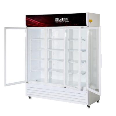 China Single-temperature 696L factory price direct cooling beverage refrigerator pepsi cola door cooler glass freezer for sale