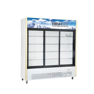 China Single-temperature certificated 727 L-1120 L vertical beer fridge supermarket refrigerator display for sale