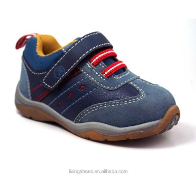 China New Comfortable Stylish Buckle Strap Design Suede Upper Kids School Sports Shoes for sale