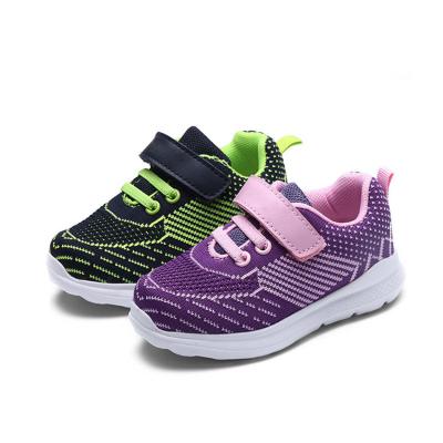 China LX-S16084-I Children's fashion stretching breathable upper sports shoes summer children walking and running black sneakers for boys and girls for sale