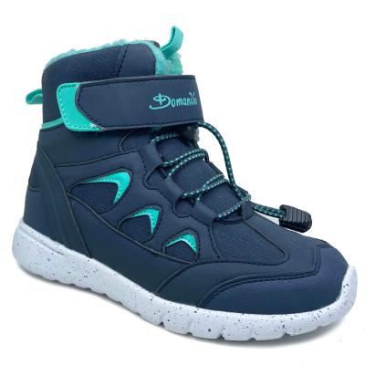 China Cute Warm Kids Autumn Girls Boys Winter Snow Boots Kids Anti-skid Lace Up Lightweight Blue Boots For Kids for sale