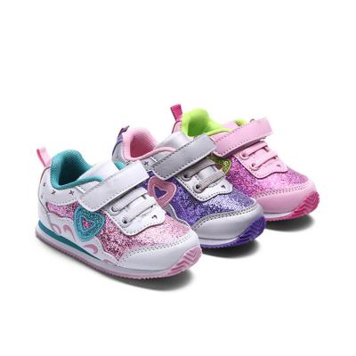 China Breathable Soft Pink Purple Shoes Custom Girl Shoes For Girls New Styles Girl Athletic Shoes for sale