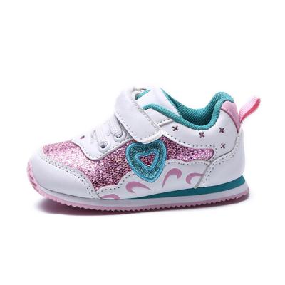 China Breathable Mesh Kids Girl Shoes Winter Multicolor Optional Pink Purple Girls Custom Woven Shoes for sale