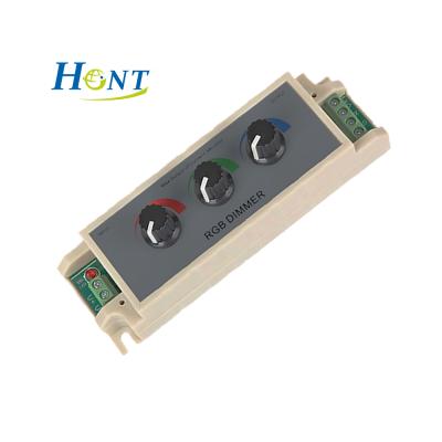 China Led Strip Lighting Knob Dimmer Led Way 3 Channel Control Colorful RGB Switch LED Light Strip Dimmer Green Blue Red Dimming for sale