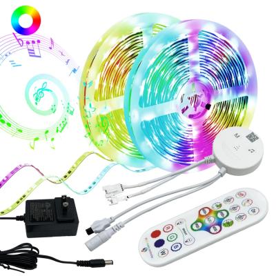 China Waterproof Architecture Car Decoration RGB LED Strip Light Set or 5050 Home Decoration Music Sync Phone APP Control with IR 21 Keys Remote Controller for sale