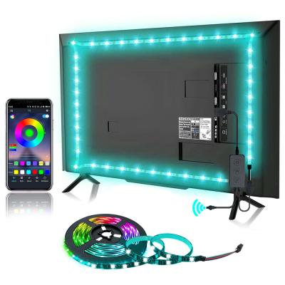 China WIFI 30LEDs/m 5V USB RGB 5050 Atmosphere Decoration Battery Box Led Strip Light with 24 Keys Remote Control for TV Background Atmosphere Decoration for sale