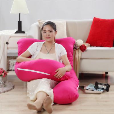 China High Quality 100% Anti Dust Mite Cotton Sleep U Pillow Pregnant Woman Pregnancy Body Pillow for sale