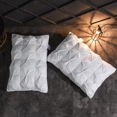 China Duck Feather Neck Rectangle 100% Pure Cotton Accept Customized Logo 40 Down Pillows Nondisposable Luxury High Quality Comfortable Soft Hotel for sale