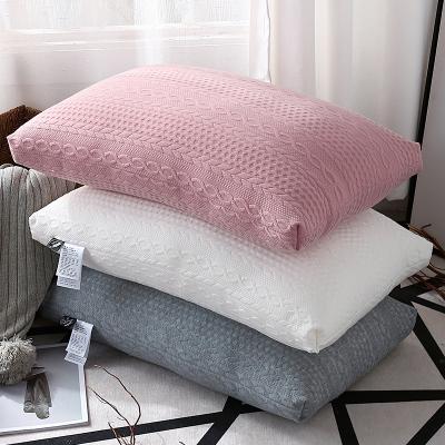 China High Quality Knitting Cotton Pillows Useful To Sleep Pillows Soft Knitted Custom Packing And Comfortable Convenient Knitting 40 Neck 1pcs for sale