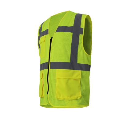 China Water proof OEM labor safety hivi workwear men's hivi reflective vest men's tape and corn mesh vest for sale