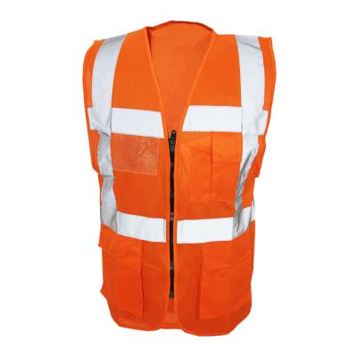 China Orange yellow knitted safety hivi roadway safety vest mens windproof woman knitted vest with print mens hivi vest for sale