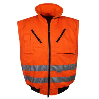 China Custom Made Men's Custom Logo Bomber Jacket Men's OEM Workwear Safety Jacket Reflective Jacket Custom Logo Windproof Men's Workwear Safety Jacket for sale