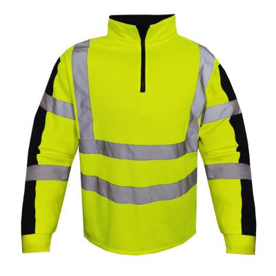 China 2021OEM New Design EN20471 Safety Work Windproof Custom Knit Sweater Mens Anorak Jacket Mens Safety Jackets Reflective for sale