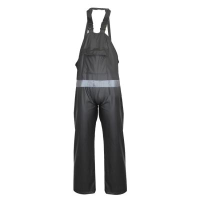 China OEM Wholesale Waterproof Men's Overalls 100% Polyester PVC Waterproof Pants Rain Bib for sale