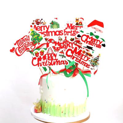 China China Nicro Merry Christmas Cake Decoration Supplies Series Cake Topper Santa Claus Theme Christmas Party Decoration for sale