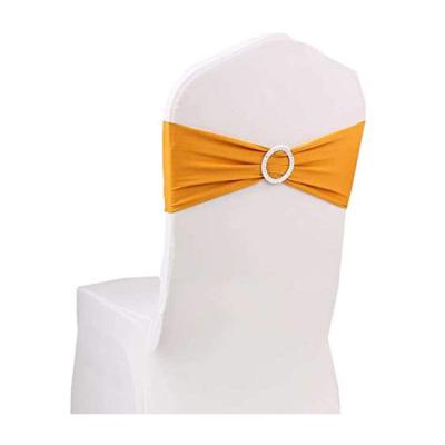 China Disposable Colorful Nicro Stretch Spandex Arch Decoration Wedding Chair Sash for sale