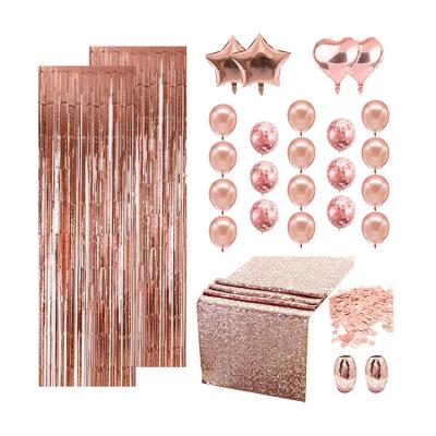 China Wholesale Decoration Nicro 28 Pcs New Products Rose Gold Wedding Birthday Bridal Shower Party Decoration for sale