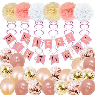 China China Nicro Rose Gold Birthday Decorations Birthday Party Supplies Balloons Costume for sale