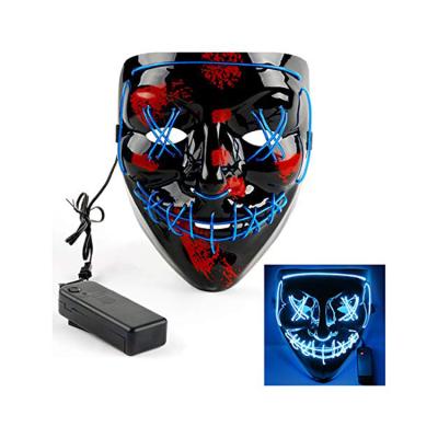 China China Nicro Party Cosplay Costume Props Full Face PVC Led Scary Halloween Mask for sale