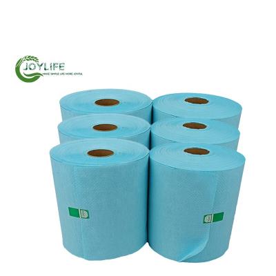 China Home Office Public Places Factory Price Quality Factory Price Hand Towel 1ply Nice Bright Paper Industrial Paper Roll Blue for sale