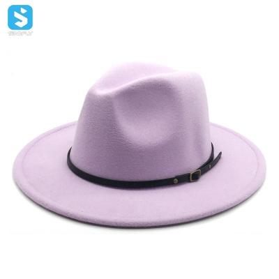 China Wholesale 2021 Winter high quality character designer wide brim wool felt hat women wide hats for sale