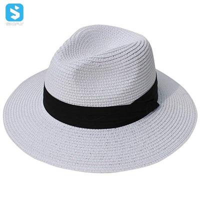 China High Quality Sun Hat Character Summer Wide Brim Panama Hat Straw Hats For Women Beach Hats for sale