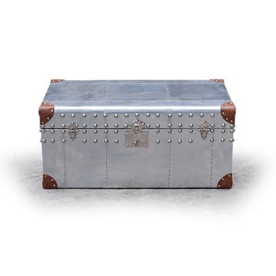 China Home Living Room Vintage Decorative Aviator Stocked Storage Trunk for sale