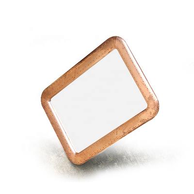 China Vintage Furniture Traditional Home Decor Leaf Copper Safety Side Mirror for sale