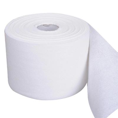 China Breathable Hospital Roll Spunlace Cotton Roll Baby Fabric Nonwoven 100% Organic Cotton Nonwoven Fabric And Kids Microfiber Standard Recoiled for sale