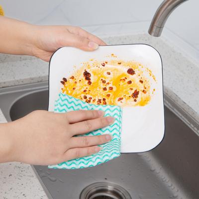 China Household Sustainable Eco Friendly Nonwoven Disposable Kitchen Dish Cleaning Cloth Roll for sale