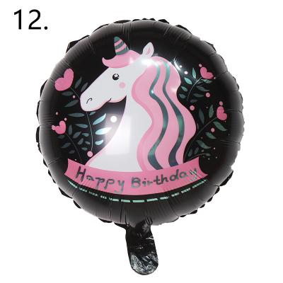 China New Arrival 18 Inch Cartoon Unicorn Self-Stopper Balloons Children Kids Birthday Party Decoration Balloon for sale