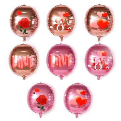 China NEW COMING party 22 inch 4D LOVE balloons with helium/air foil balloon for decorations for sale