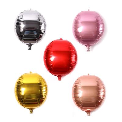 China 18Inch 4D Party Round Balloons Marble Sphere Shaped Aluminum Foil Marble Balloons For Birthday Wedding Party Decorations for sale