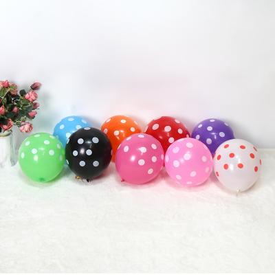 China Wholesale Lucky Stuffing Spot Balloons 12inch Dot Latex Balloon Different From China Decoration 100pcs/bag Supplier for sale