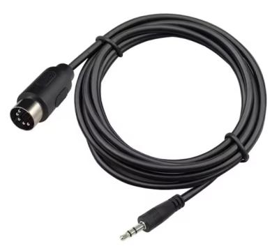 China Cable de audio digital personalizado 5 pin Midi Din Plug masculino a 3,5 mm Stereo Jack Cable en venta