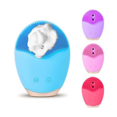 China 2021 New Arrival CE Skin Care Face Detergent Massager Acne Treatment Sonic Cleansing Silicone Brush Automatic Foaming for sale