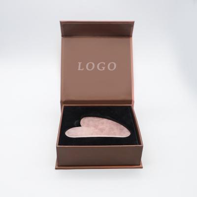 China 100% body rose quartz gua sha tool jade guasha stone custom scratching logo for sale