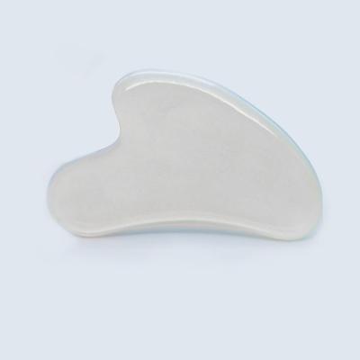 China Face Beauty Jade Gua Sha Heart White Guasha Tools For Face Body Massage for sale