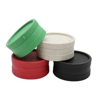 China Portable Plastic Four Layer Cigar Grinder Two Layers Diameter 56mm Diameter Tobacco Cookie Crusher Power Spice Grinders Jars for sale