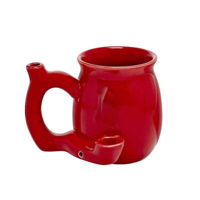 China Viable Ceramic Pipe Mug Smoking Pipe Mug Barrel Shaped Custom Ceramic Tobacco Pipes Coffee Mugs for sale