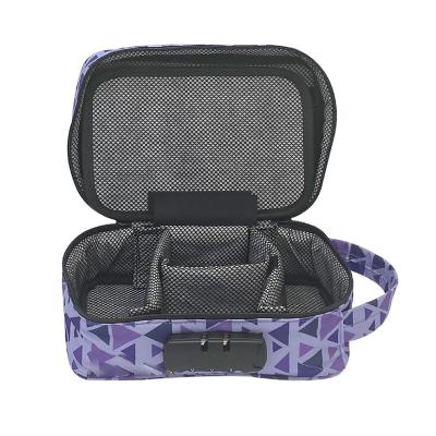 China Storage Herb Carry Bag Smell Proof Bag With Combination Lock Smell Proof Case Container Medicine Lock Box Bag Travel Storage Case for sale