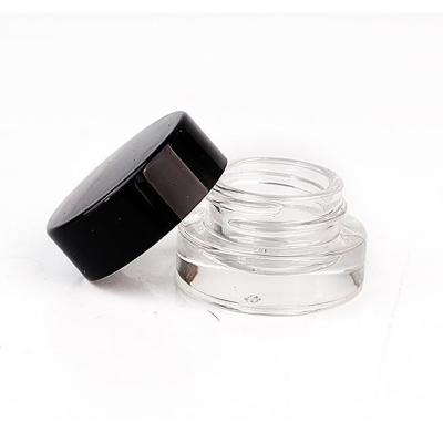 China Viable Custom Transparent Cream Oil Jars Round 9ml Glass Concentrate Jar Packaging for sale