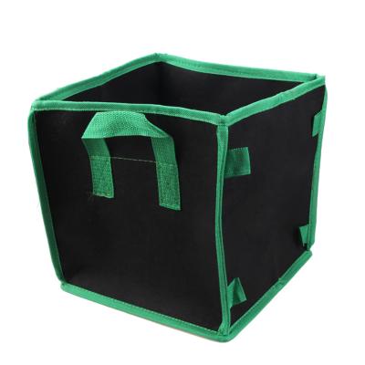 China 100% high quality eco-friendly fabric pots grow bags potato sacks with heavy duty round fin planting container for sale